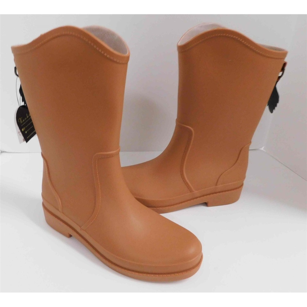 New London Rag Tan Rubber Rain Boots 40